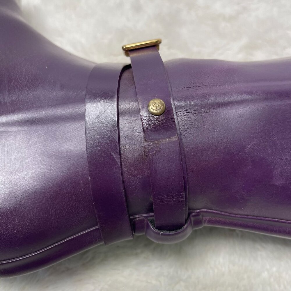 Hunter Women's Purple Andora Mid Calf Pull On Rain Boots Shoes Size 7 - Picture 8 of 16